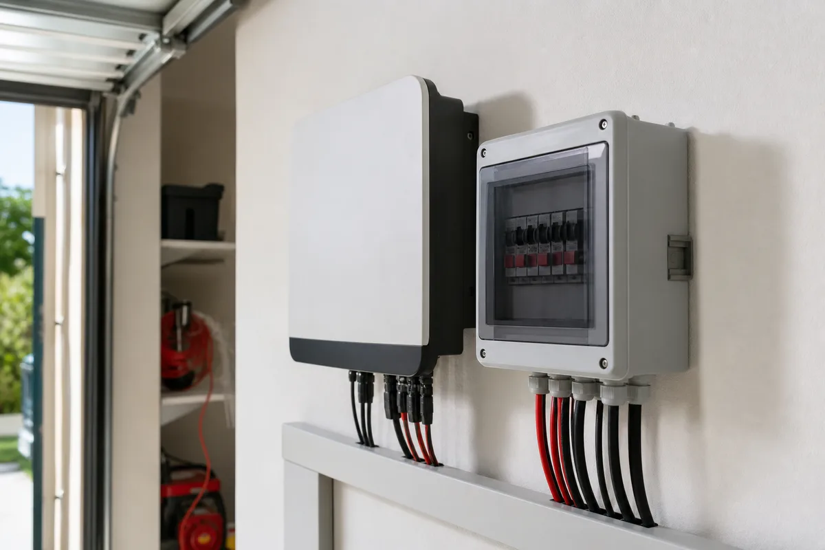 Coffret DC photovoltaïque : 25 A 600 V et schéma de câblage