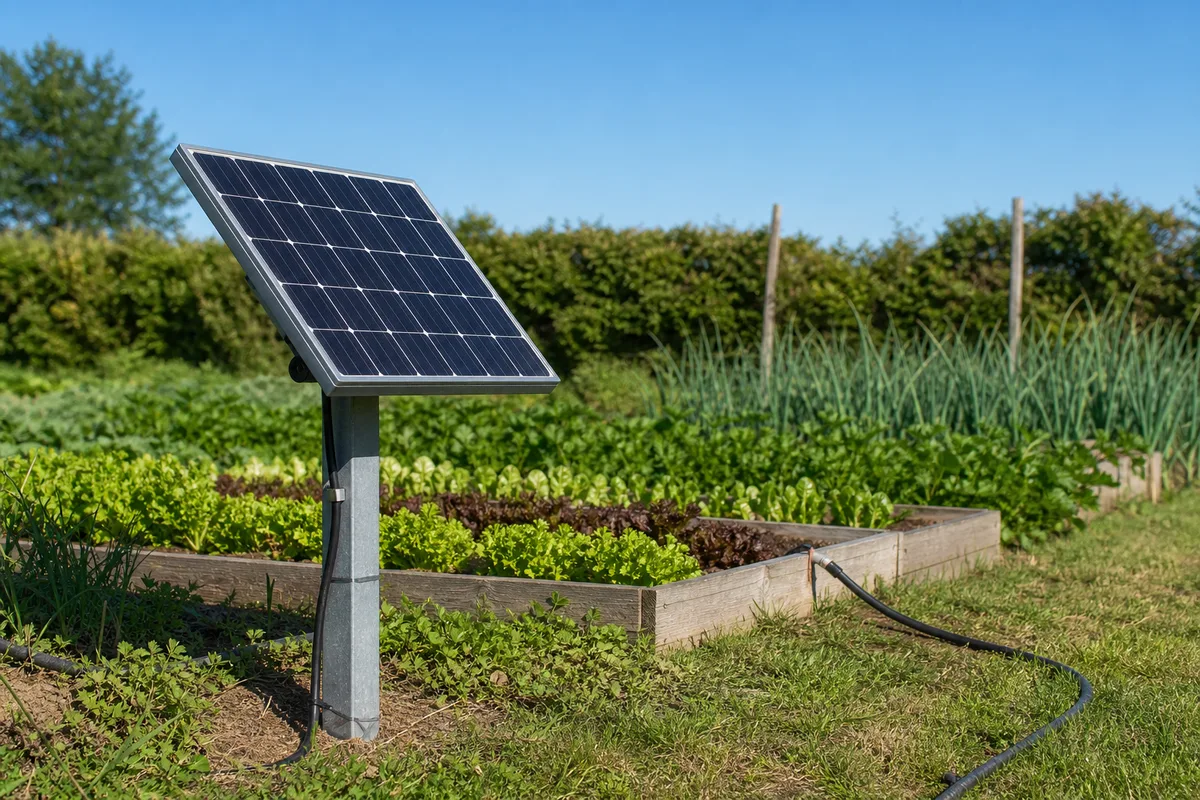 Pompe arrosage solaire : choisir son kit 12 V et son débit
